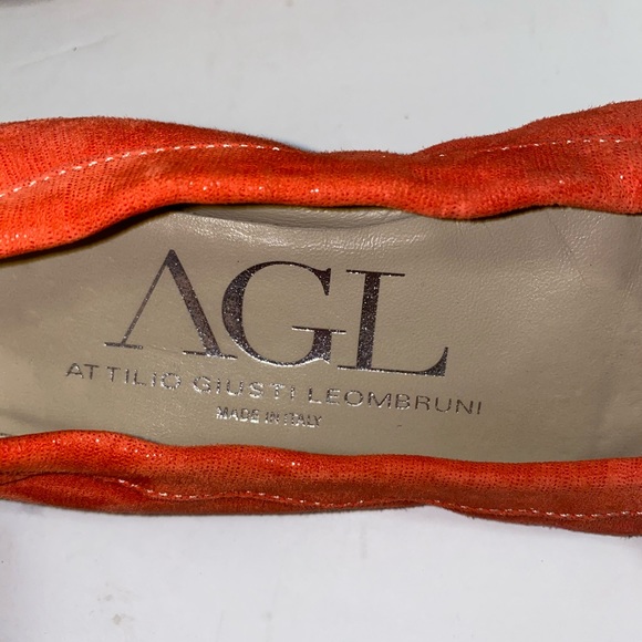 Attilio Giusti Leombruni salmon orange/red flats - Picture 4 of 4
